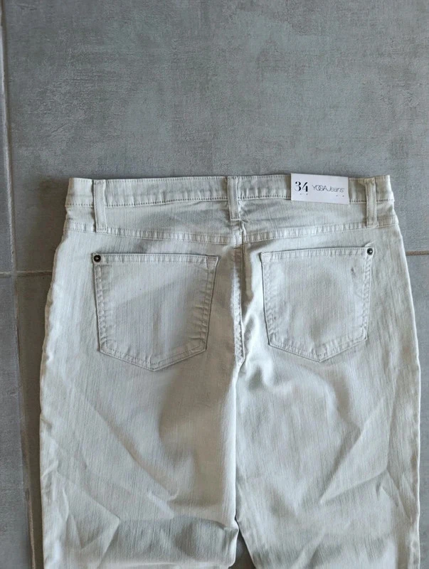 Jean Yoga Jeans verde claro T44 corte reto cintura alta novo com etiqueta – photo 2